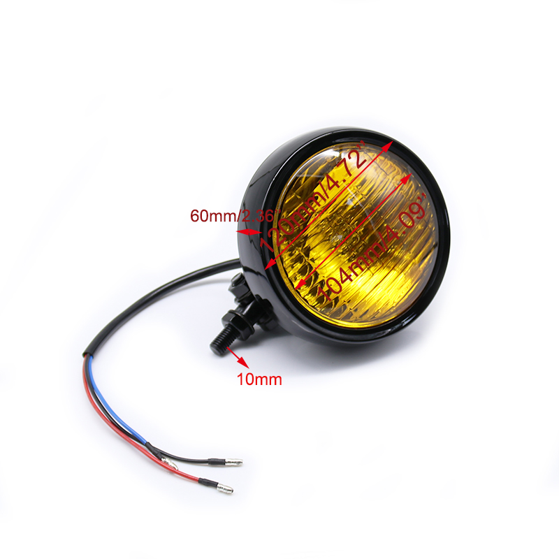 ハーレーチョッパー用4.5インチビンテージラウンド LEDヘッドライト