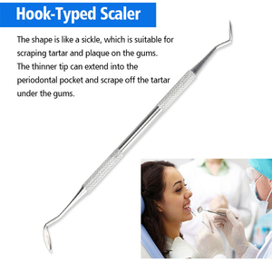 Dental <b>Tooth</b> <b>Scraper</b> Set Of 4pcs Stainless Steel Dental Tools Kit Dentists Pick Calculus Plaque Remover Set for Professional - Product Image 6