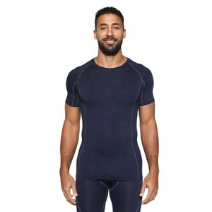 Maillot de compression de performance pour homme, personnalisé, à manches courtes, UPF 50+, en Spandex/Polyester, pour le fitness - Product Image 3