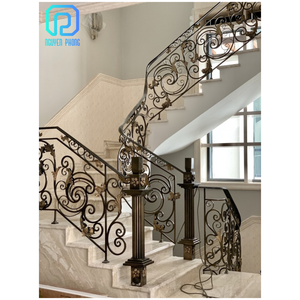 Balustrade d'escalier de luxe en laiton, couleur or, métallique, d'intérieur, nouveaux modèles, cm - Product Image 2