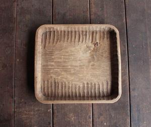 Plateau en bois manga antique, avec poignées en métal - Product Image 6