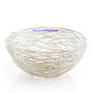 <b>Iron</b> Metal Decorative Bowl Round Shape New Stylish Modern Fashionable Kitchen Table Top Accessories Bowl - Product Image 1