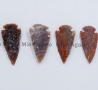 Pendentif en Agate Indienne Naturelle Faite à la Main de Qualité Supérieure, Pointe de Flèche Sculptée, Matériau Gemme, Article de Collection, Vente en Gros