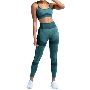 Conjunto de mallas de Yoga sin costuras para mujer, conjunto de entrenamiento activo Popular para gimnasio, ropa de Fitness, conjunto de Yoga para mujer, gran oferta - Product Image 1