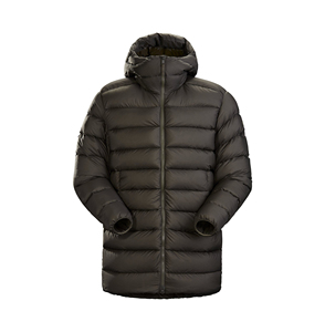 Men's Black Hooded Quilted Jacket Waterproof Windproof Winter Puffer <b>Coat</b> <b>Zipper</b> Closure Casual Style Standard Thickness Cotton - Product Image 5
