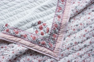 Jaipuri-colcha hecha a mano Reversible con estampado de algodón, colcha hecha a mano de gasa - Product Image 3