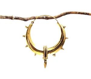 New Arrival 2019 handmade Bali earring brass hoop earring Indian tribal hoop earring