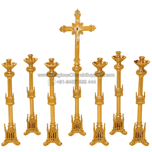 Gothic Candlesticks and Crucifix <b>Set</b> - AS-1005 - Product Image 2