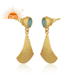 ต่างหูห้อยประดับพลอยแคลเซโดนีสีฟ้าธรรมชาติ เงินแท้ 925 รุ่นฮิตปี 2026 สำหรับผู้หญิง จากผู้ผลิตเครื่องประดับ - Product Image 2