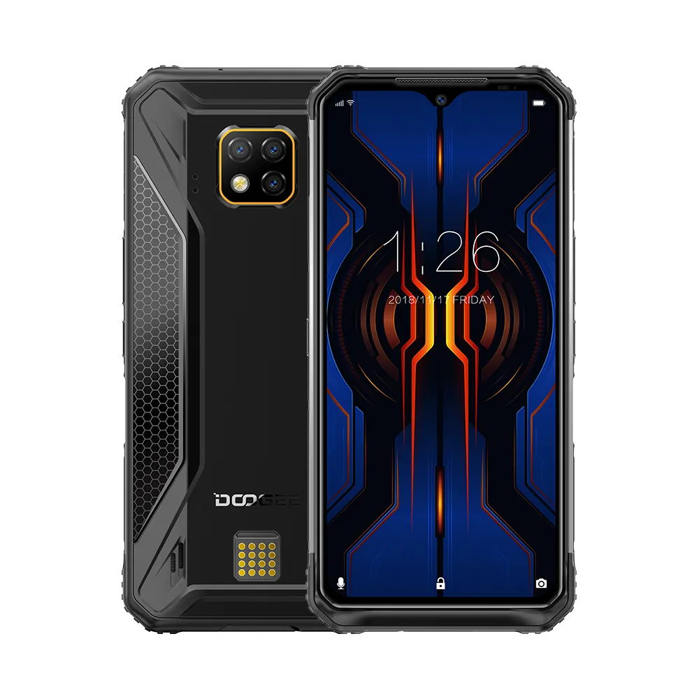 IP68/IP69K DOOGEE S95 Pro Rugged Mobile Phone 6.3inch 5150mAh Helio P90 Octa Core 8GB 128GB 48MP Cam Android 9-No Accessory