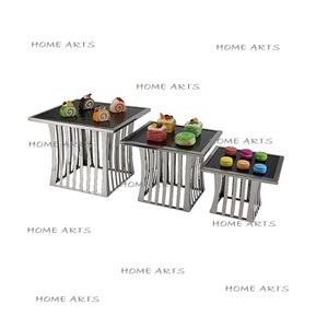 ที่ตั้งโชว์บุฟเฟ่ต์ชุดสี่ขนาดที่แตกต่างกันแท่นวางเค้กทรงสี่เหลี่ยมผืนผ้า - Product Image 2