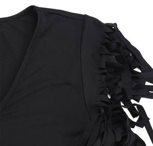 T-shirt à manches glands pour femmes Hauts élégants Vêtements pour femmes Motif solide Vêtements réguliers Longueur Prix raisonnable de haute qualité - Product Image 4