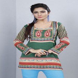 Latest Soft Indian Crep/Fancy <b>Kurti</b> /Ladies Top - Product Image 2