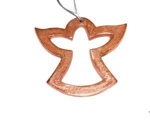 ALUMINIUM COPPER COLOUR ANGEL CHRISTMAS HANGING ORNAMENT HIGH QUALITY CHRISTMAS <b>TREE</b> DECORATION - Product Image 1