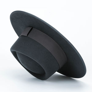 All'ingrosso della fabbrica Custom Extra Large lana Fedora di feltro UPF 50 ampio bordo piatto cappello in tessuto per gli uomini Australia Chapeau personaggio del partito - Product Image 2