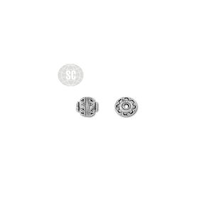 100% perles de bague en argent demi-percées à la main résultats en argent brossé pour les composants de bijoux - Product Image 1