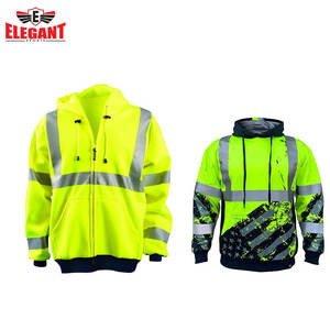 Chaqueta Polar de seguridad reflectante, sudaderas con capucha de alta visibilidad a la moda - Product Image 2