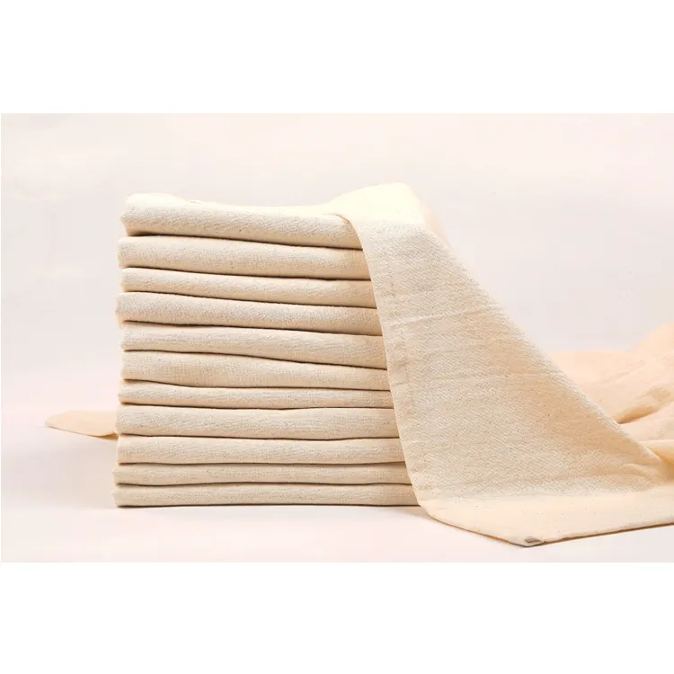 Customization Available Natural Cotton Hanging Loop Flour Sack Kitchen Towels