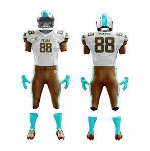 Camiseta de fútbol americano antibacteriana de manga corta Unisex de poliéster de alta calidad personalizada sublimada - Product Image 6