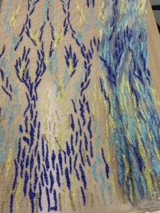 Vestido de tela de encaje bordado para boda, nuevo diseño, fabricante - Product Image 5