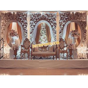 Luxe Indien Mariage Cadres Photo Décoratifs De Mariage Chérie de Toile De Fond D'étape de Cadres Contemporain D'étape De Réception De Mariage - Product Image 1