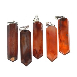 Pendentif crayon en cornaline rouge, 1 pièce de bonne qualité, à la mode - Product Image 1