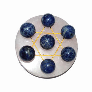 Rosa Base 7 sodalita Bola de oro, estrella de David para Decoración - Product Image 1