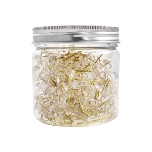 300 pièces avec boîte en plastique, livraison gratuite, série super mignonne Vintage nostalgique, or clair, broche - Product Image 3