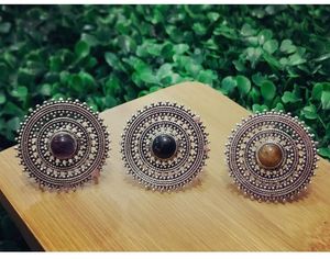 Vente en gros de bagues en pierre naturelle de style bohème bijoux à la mode avec réglage de lunette pour cadeau ou anniversaire - Product Image 3