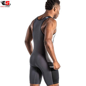 Justaucorps de lutte unisexe pour l'entraînement en salle de sport et l'haltérophilie, 100% polyester, tailles et couleurs personnalisables - Product Image 4