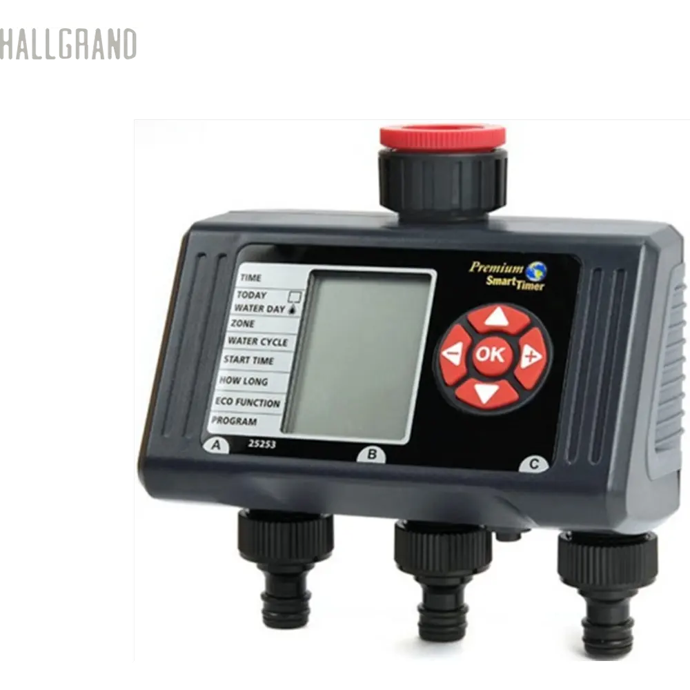 3-Zone Programmable Electronic Water Timer Irrigation Controller garden water electric watering battery pump best low