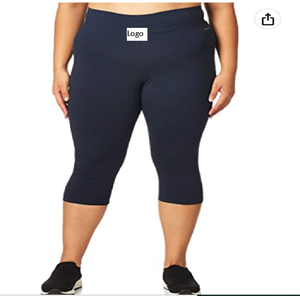 Leggings de sport en coton extensible pour femme, 2 couleurs, tissu extensible, pour une allure confortable et sensation de votre meilleure expérimentation - Product Image 1