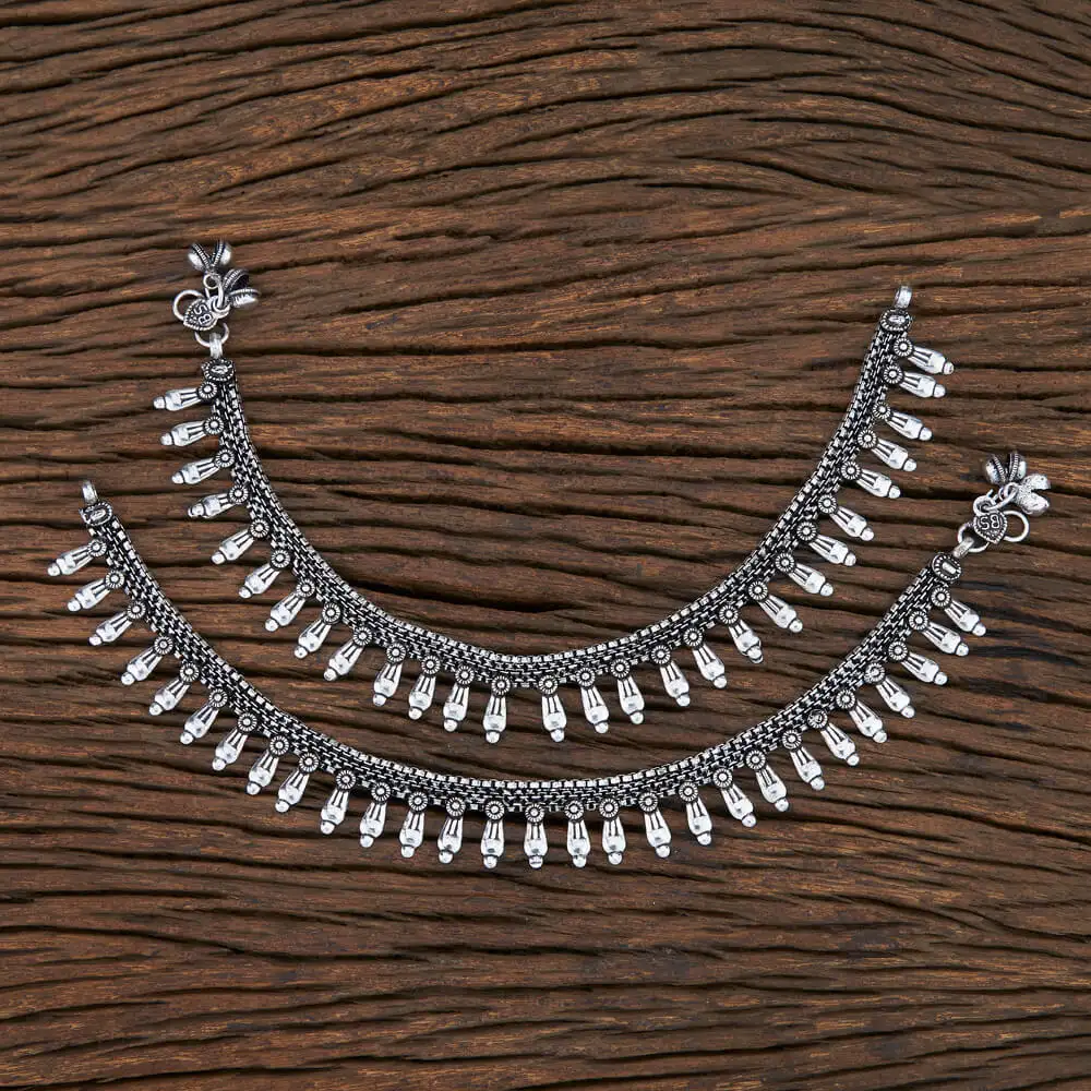 יד מתוצרת הודו מערבי קלאסי Payal עם Oxidised מצופה 104871 סיטונאי התכשיטים Kanhai תכשיטים במחיר הטוב ביותר