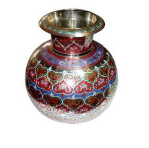 Florero de latón para decoración del hogar, florero de mesa con Color azul - Product Image 3