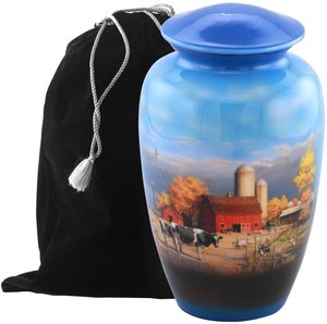 โกศศพสำหรับผู้ใหญ่แบบอเมริกัน รุ่น FU-2070 ทำจากโลหะผสมทองเหลืองและไม้ จากบริษัท Brassworld India (34648) - Product Image 1