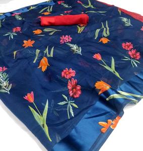 Vêtements de cérémonie quotidiens Les femmes portent un sari avec chemisier Grossiste de pièces à Surat Gujarat Dernière collection indienne au meilleur prix Jaune Alphanumero - Product Image 3