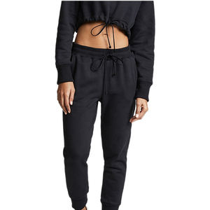 OEM venta al por mayor bordado Casual Crop Top con capucha Jogger traje para mujer verano primavera deportes al aire libre con cordón pantalón de chándal - Product Image 2