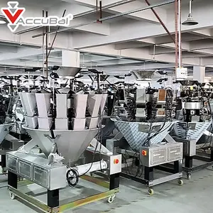 10 Đầu Multihead Weigher 14 Máy Đóng Gói Cân Kết Hợp Máy Đóng Gói Thực Phẩm Snack