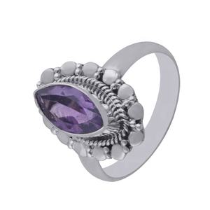 New Fashion Natural <b>Amethyst</b> Gemstone Eternity Vermeil <b>Ring</b> Silver 925 Engagement Solid Sterling Silver Jewelry Exporter - Product Image 2