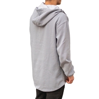 Wox Büyük Beden %100 Pamuk Nefes Alabilen Çevre Dostu Hızlı Kuruyan Baskılı Erkek Fermuarlı Kot Çift Cepli Normal Kapüşonlu Sweatshirt