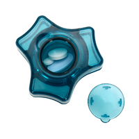 Boîte de rangement pour pilules en plastique recyclable ronde de fabrication turque avec couvercle, utilisation en extérieur, marque Wuglo, modèle