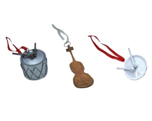 Instrumento MUSICAL en miniatura de METAL de la mejor calidad, adorno colgante en Miniatura de METAL para guitarra, decoración de árbol de Navidad - Product Image 1