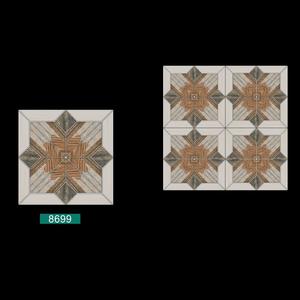 Baldosas de exterior de porcelana pulida de madera de color amarillo 40x40cm - Product Image 6