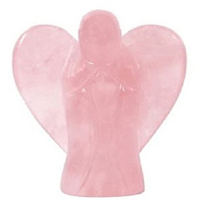 Cristales Curativos Naturales de Cuarzo Rosa Pulido, Hechos a Mano, de Primera Calidad, de 2 Pulgadas, en Forma de Corazón de Ángel, Venta al Por Mayor - Product Image 1