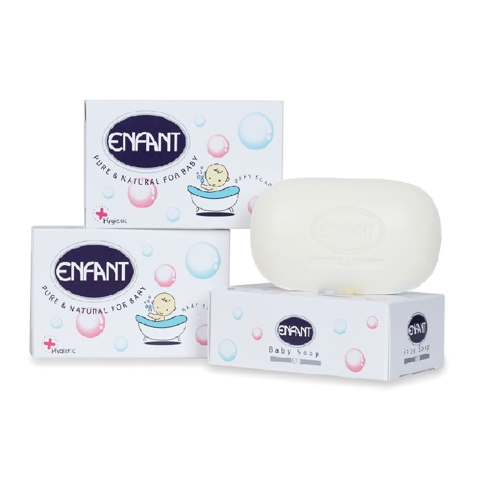 Thailand High Quality Daily Use Regular Size Solid Form White Mild Formula Enfant Baby Soap