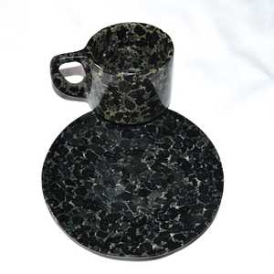 Gabbro ถ้วยชาคริสตัลธรรมชาติอินดิโก้รักพลอยดิบงานฝีมือหินกึ่งมีค่าสำหรับงานแต่งงานตกแต่งบ้านและการรักษา1สี
