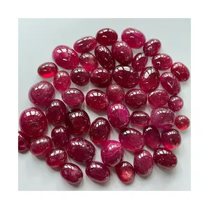 3-15 캐럿 100% 천연 붉은 핑크 컬러 루비 카보 숑 멀리 느슨한 보석 보석 도매 가격