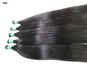 CHEVEUX HUMAINS CRUS EN VRAC CHEVEUX INDIENS REMY QUALITÉ SUPÉRIEURE TEXTURE DROITE 8 "-32" LONGUEUR - Product Image 2