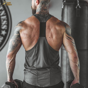 Chemise sans manches pour homme, Logo personnalisable, coupe grise, musculation, musculation, Gym, débardeur, singlet - Product Image 4