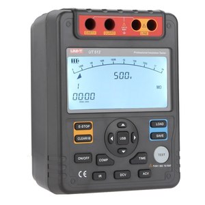 Probador <span class=keywords><strong>de</strong></span> resistencia <span class=keywords><strong>de</strong></span> aislamiento UT512, almacenamiento <span class=keywords><strong>de</strong></span> datos PI/DAR, interfaz USB, LCD, relación - Product Image 1